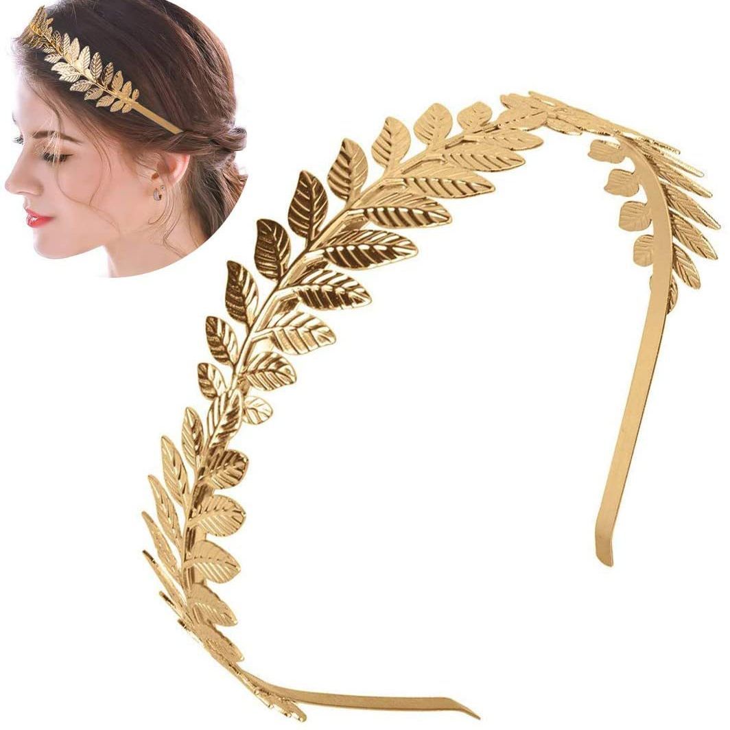 Wedding Supply Store - Baroque Golden Metal Leaf Headband Headpiece