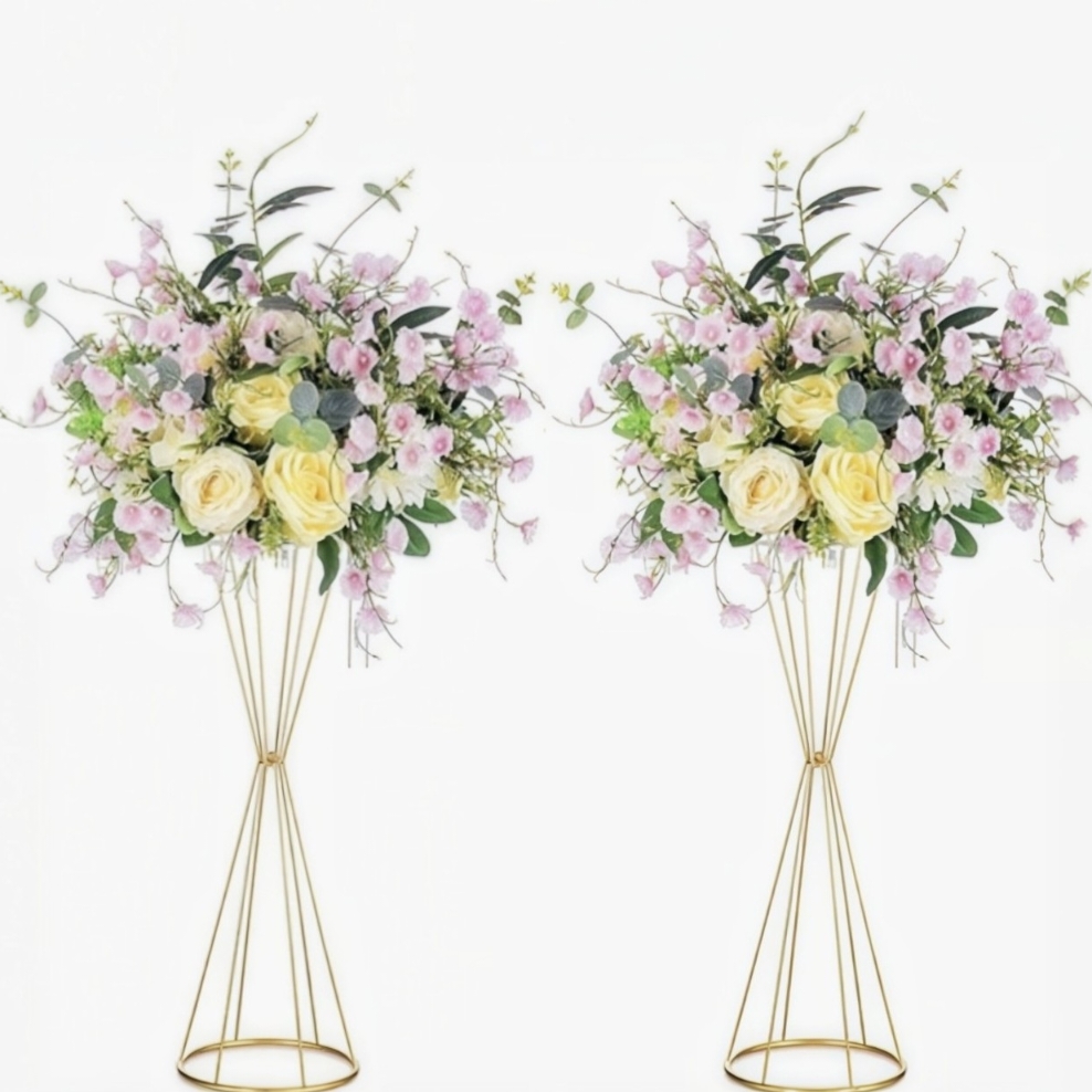 Gold Geometric Flower Stand Mo - đánh giá và giá Centerpiece Vase Tall