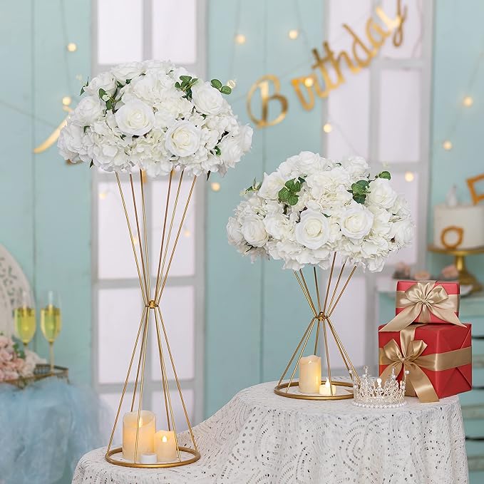 Gold Geometric Flower Stand Mo - đánh giá và giá Centerpiece Vase Tall