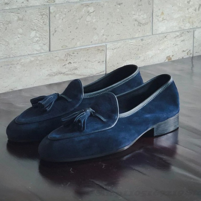 Tassel Decor Men Loafers Navy  - đánh giá và giá Wedding Dress Supply