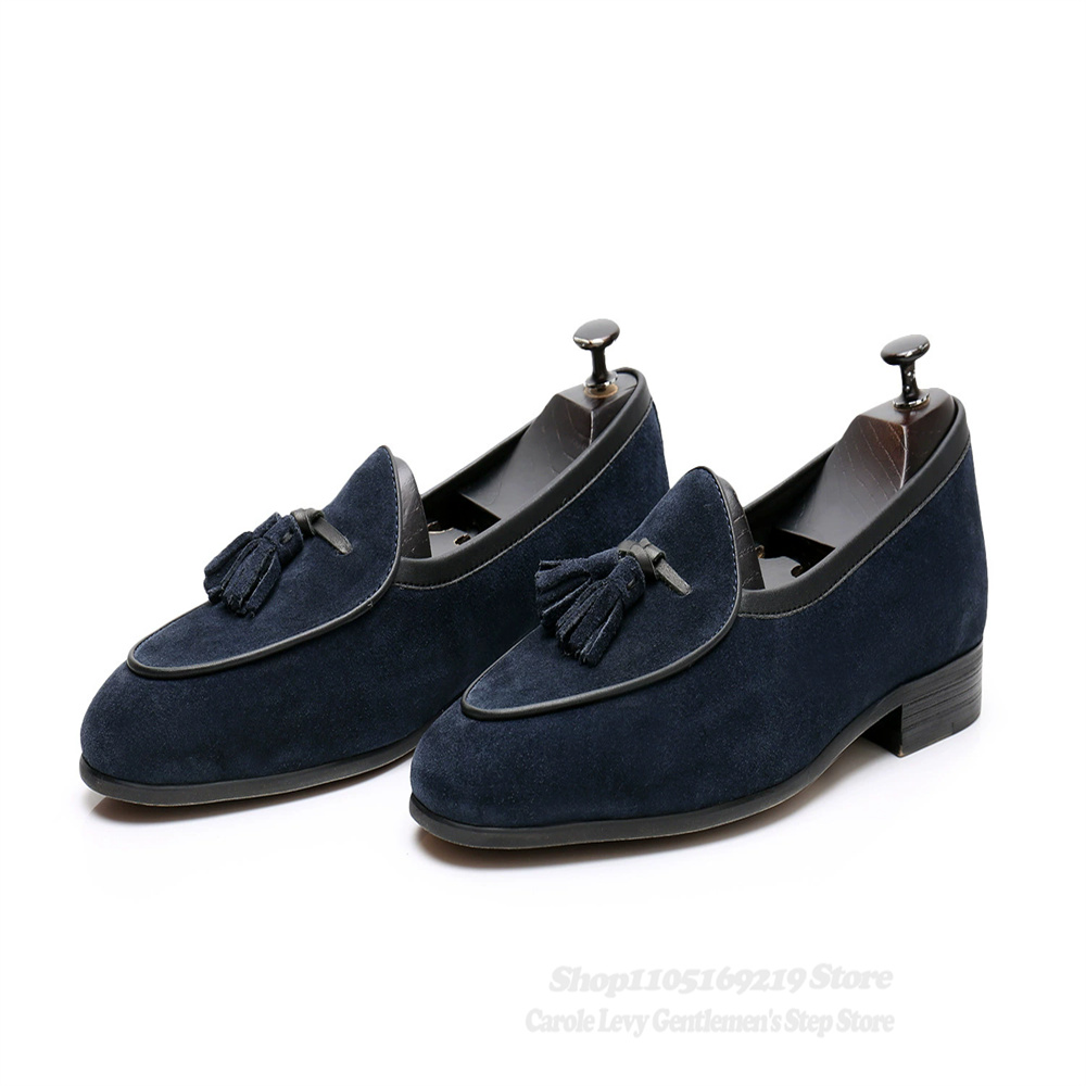 Tassel Decor Men Loafers Navy  - đánh giá và giá Wedding Dress Supply