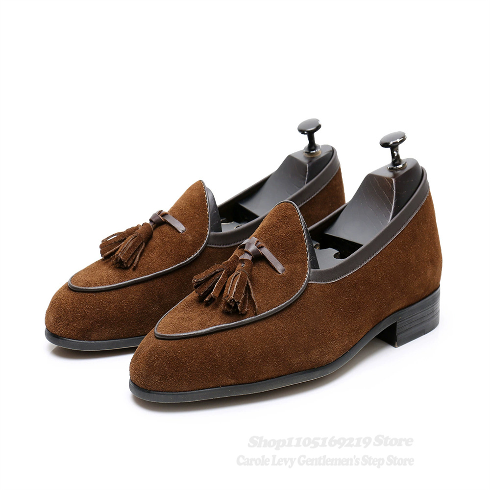 Tassel Decor Men Loafers Navy  - đánh giá và giá Wedding Dress Supply