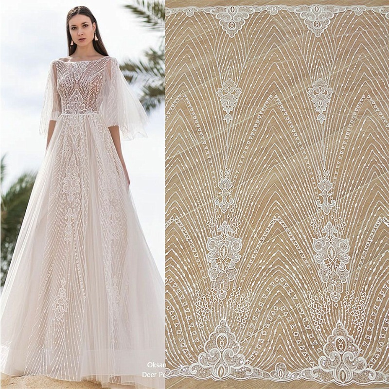 New Striped Lace Embroidery Se - đánh giá và giá Wedding Dress Supply