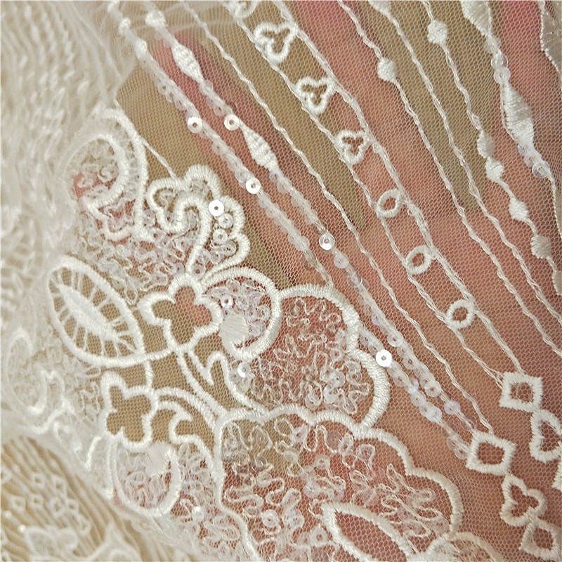 New Striped Lace Embroidery Se - đánh giá và giá Wedding Dress Supply