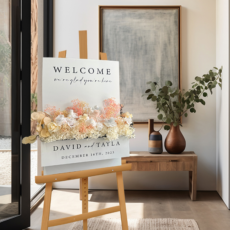 DIY Flower Box Welcome Signage - đánh giá và giá Wedding Floral Supply