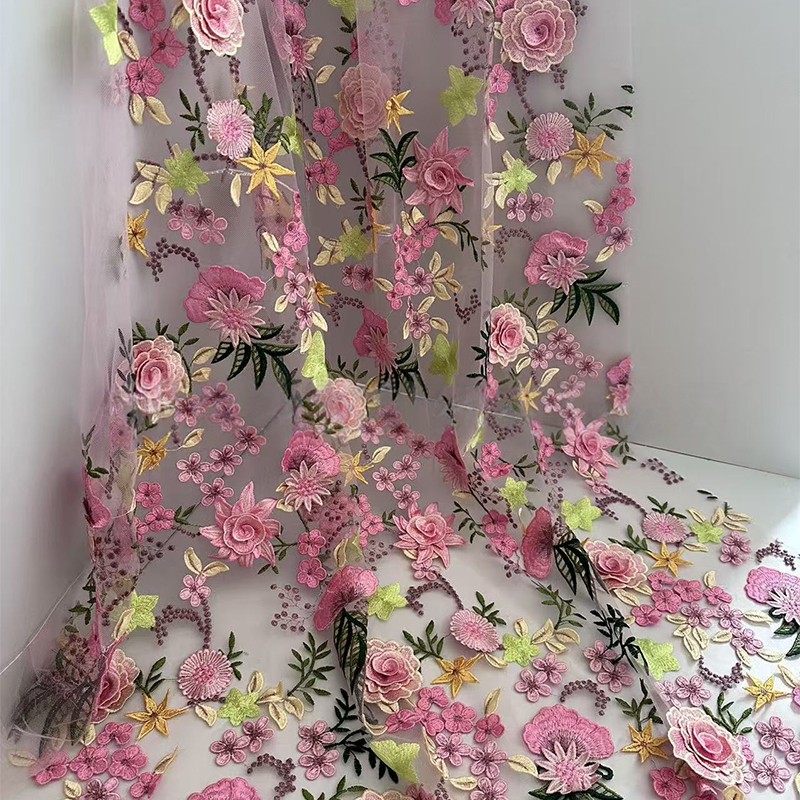90x130cm 3D Floral Embroidered - đánh giá và giá Wedding Dress Supply