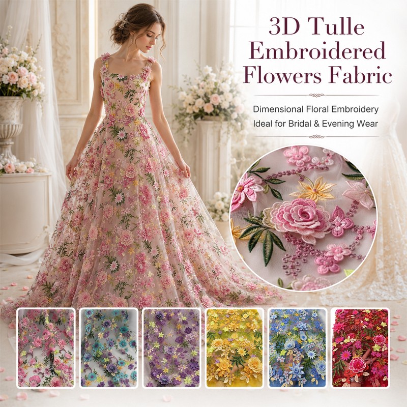 90x130cm 3D Floral Embroidered - đánh giá và giá Wedding Dress Supply