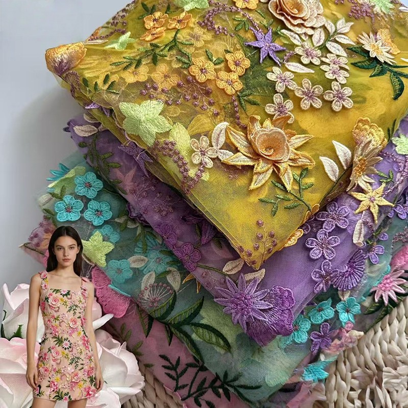 90x130cm 3D Floral Embroidered - đánh giá và giá Wedding Dress Supply