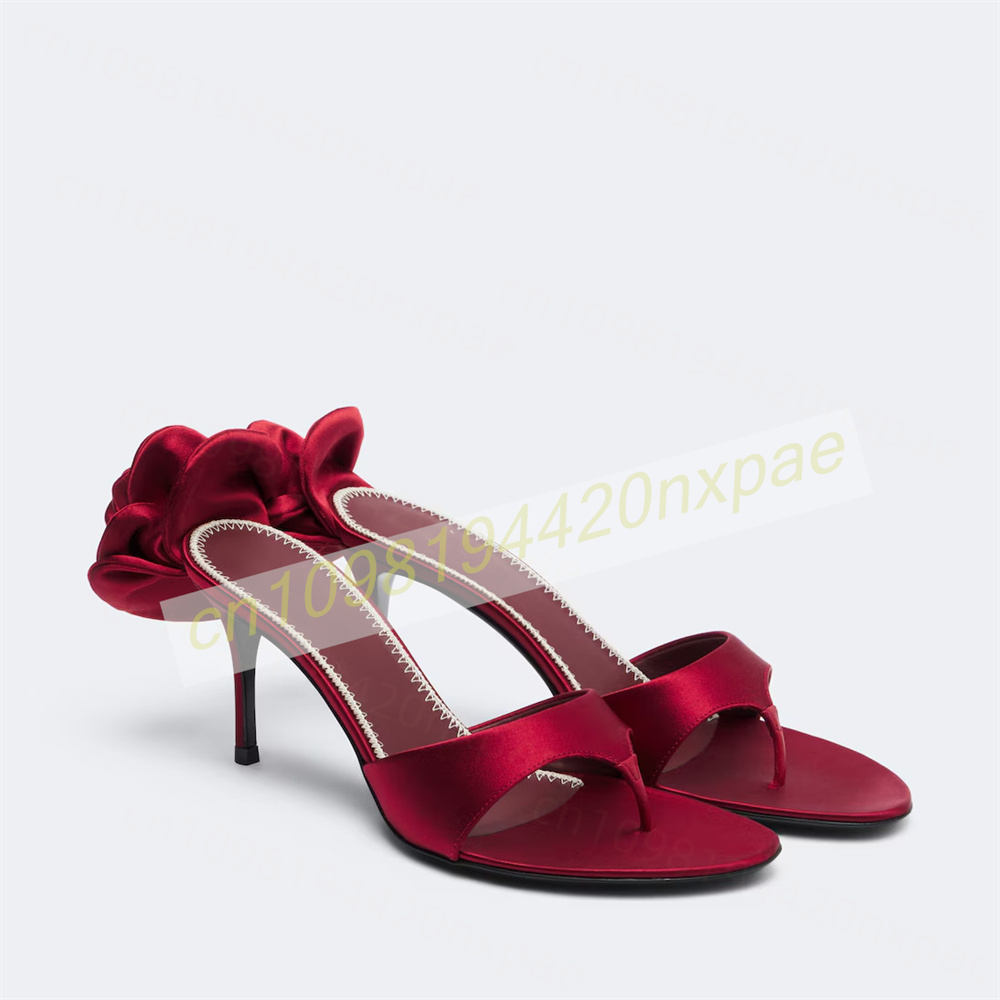 Women Red Satin Thong Mule San - đánh giá và giá Wedding Dress Supply