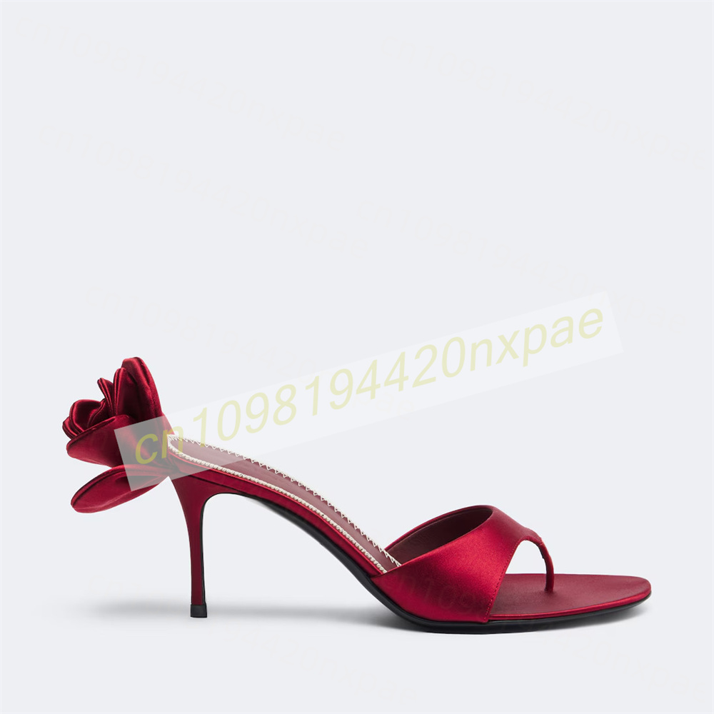 Women Red Satin Thong Mule San - đánh giá và giá Wedding Dress Supply