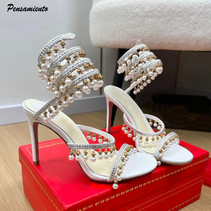 Luxury Rhinestones Pearls Tass - đánh giá và giá Wedding Fx