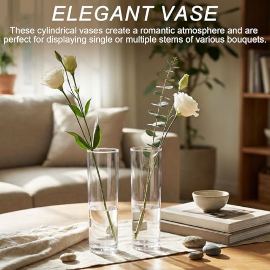 48 Pcs acrylic cylinder bud va - đánh giá và giá Centerpiece Vase Tall