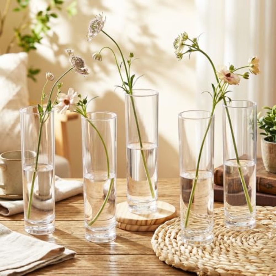48 Pcs acrylic cylinder bud va - đánh giá và giá Centerpiece Vase Tall