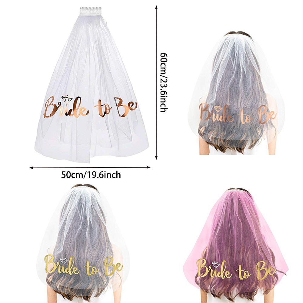 Bride To Be Veil Rose Gold Hen - đánh giá và giá Wedding Supply Store