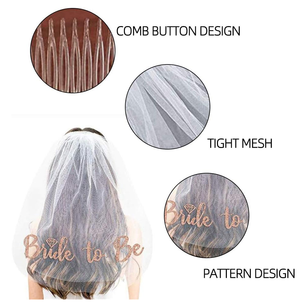 Bride To Be Veil Rose Gold Hen - đánh giá và giá Wedding Supply Store