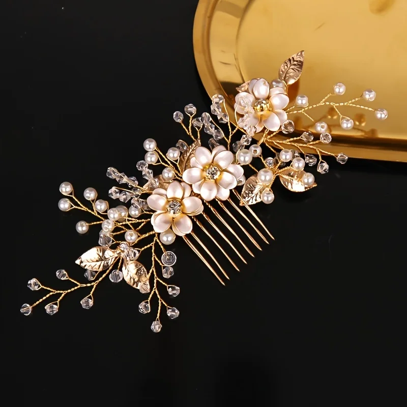 Handmade Gold Color Flower Hai - đánh giá và giá Wedding Supply Store
