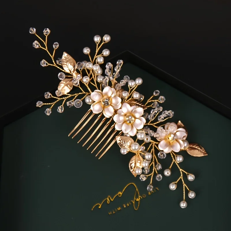 Handmade Gold Color Flower Hai - đánh giá và giá Wedding Supply Store
