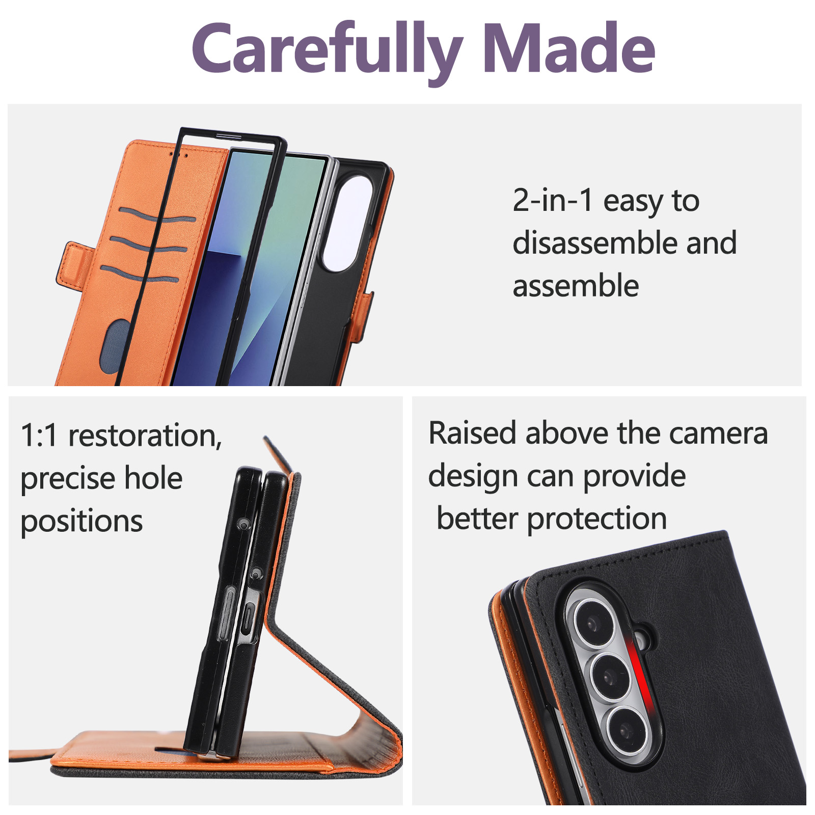 Flip Retro Leather Wallet Phon - đánh giá và giá Place Card Holder